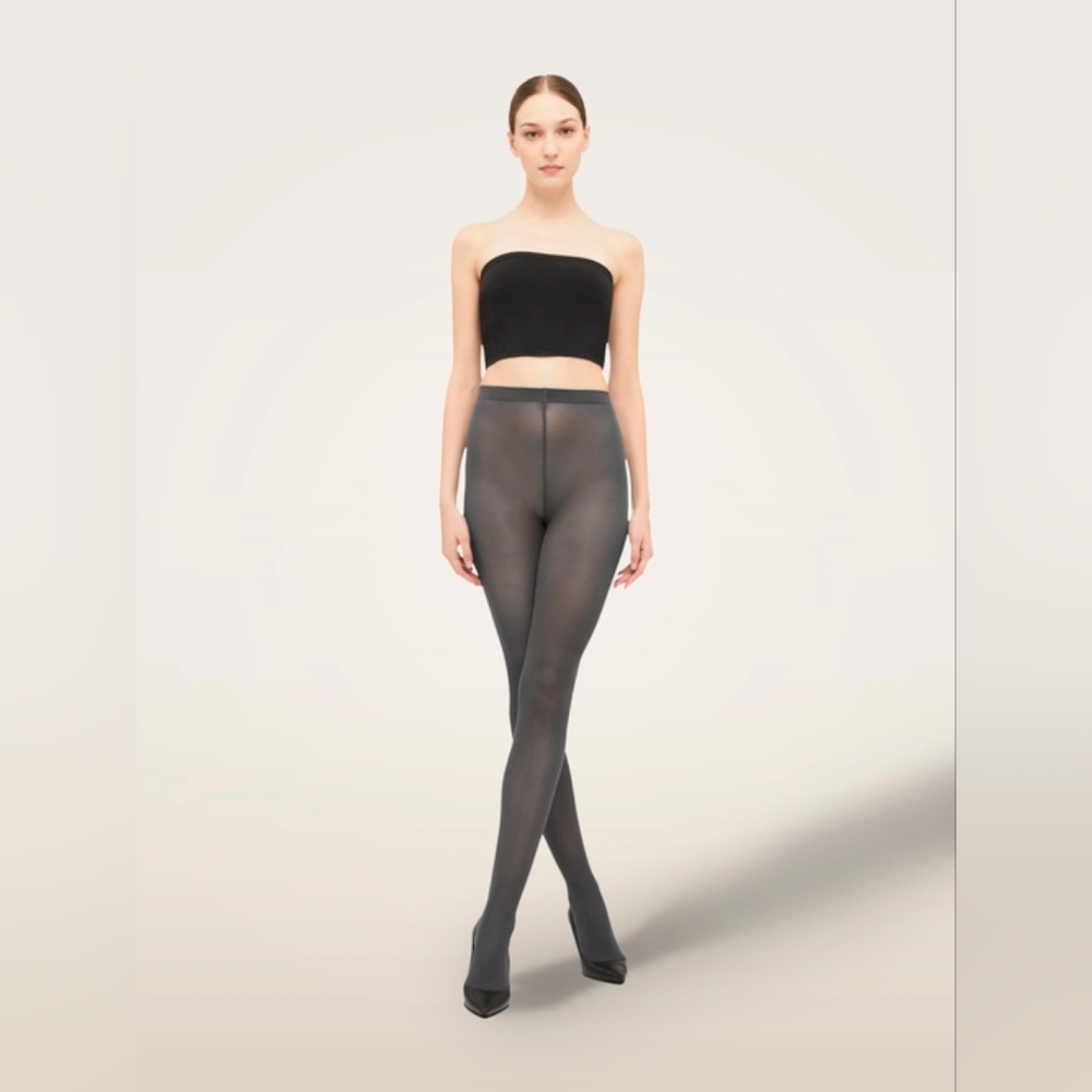 New! Wolford Velvet De Luxe 50 Denier Tights Coca or Anthracite M